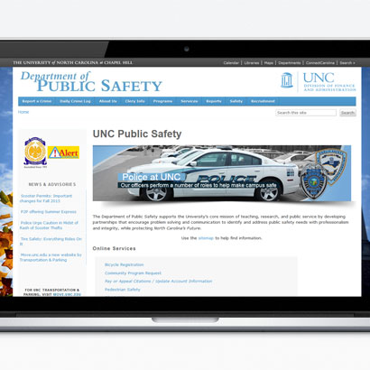 UNC Public Safety website