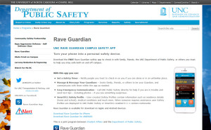 UNC Public Safety - Rave Guardian