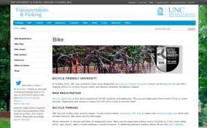 UNC Transportation and Parking - Bike